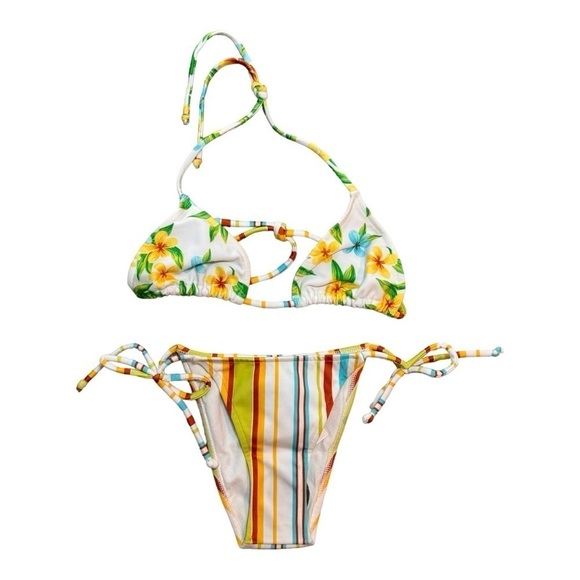 Agua Doce Triangle Cup Halter Bikini NWT - Picture 1 of 5